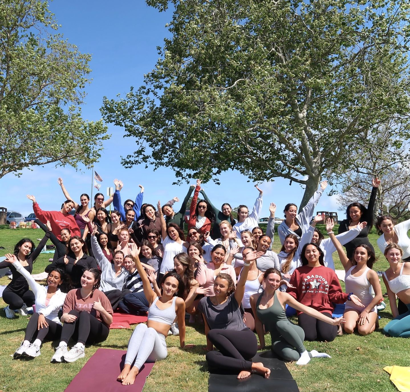 Members at a pilates meetup