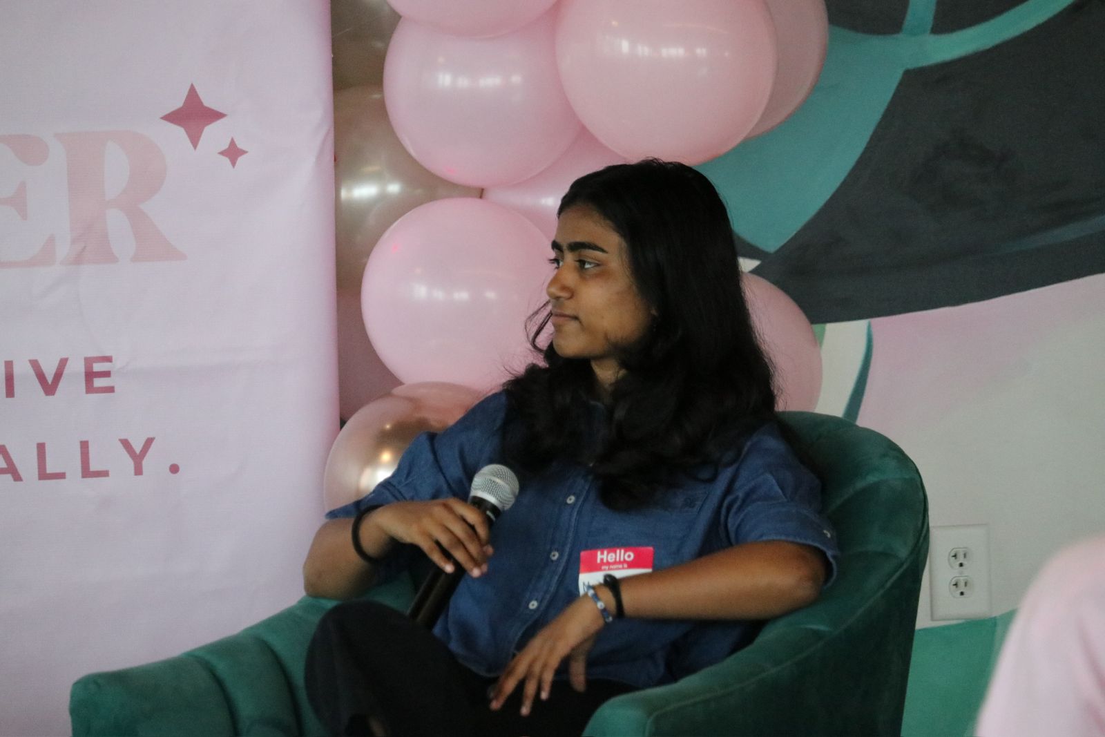 A panel conversation at camp